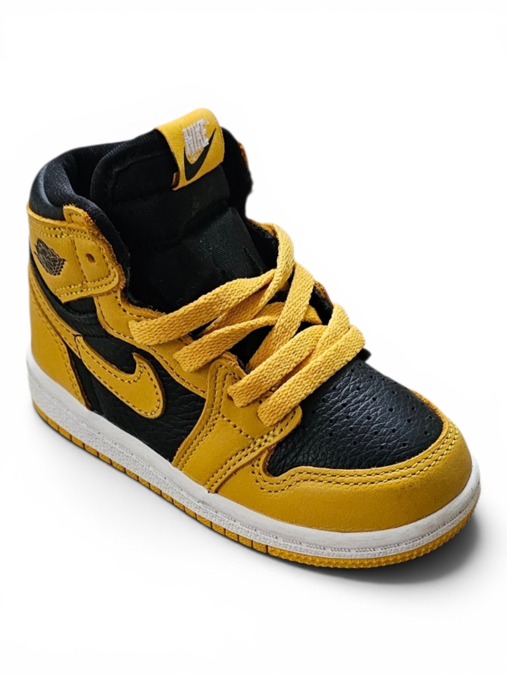 Nike Air Jordan 1 Mid Toddler Yellow Black 7C - Picture 4 of 10